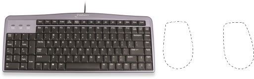 Image showing Evoluent Mouse Friendly Keyboard and improved mouse placement 